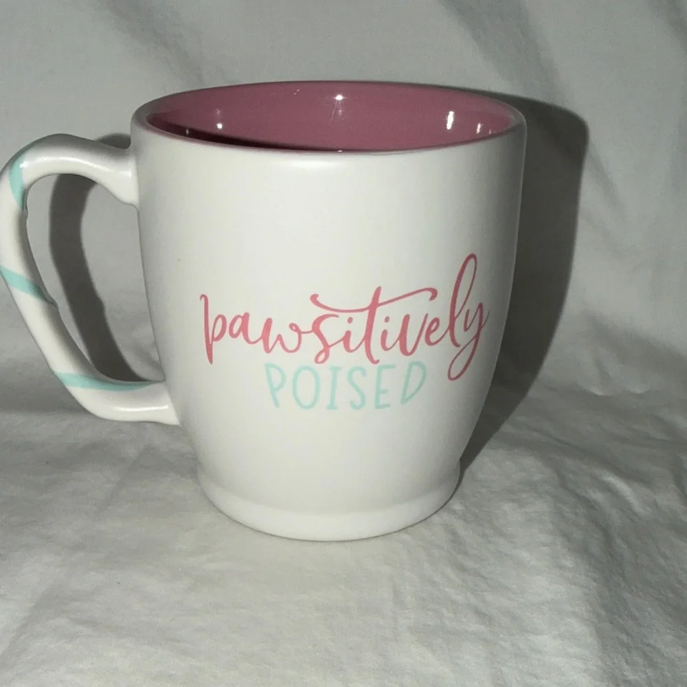 Marie the Cat Mug with Pink Interior - Picture 3 of 4